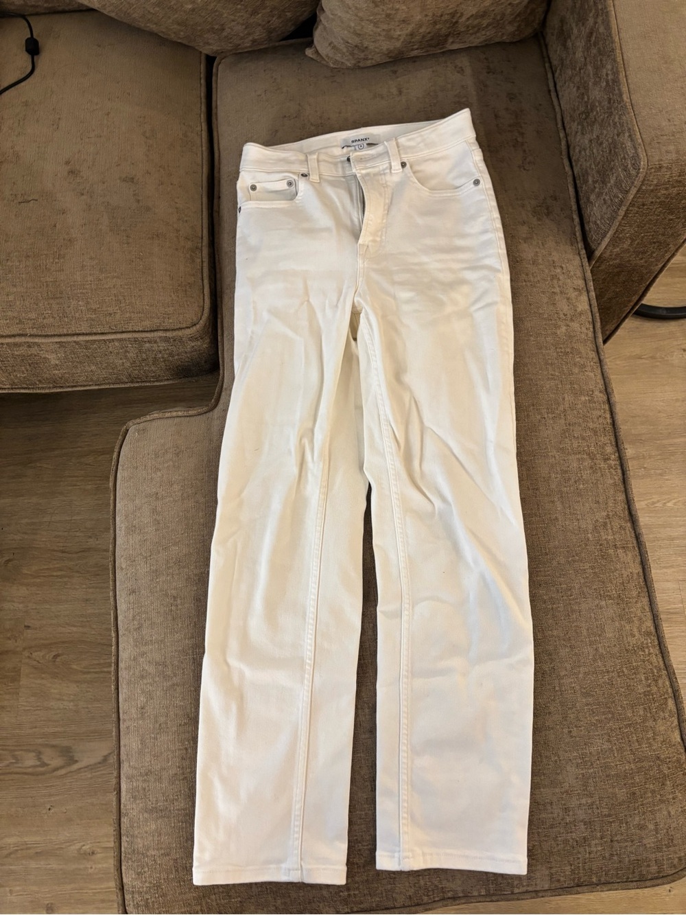 SPANX Cream High-Rise Pants